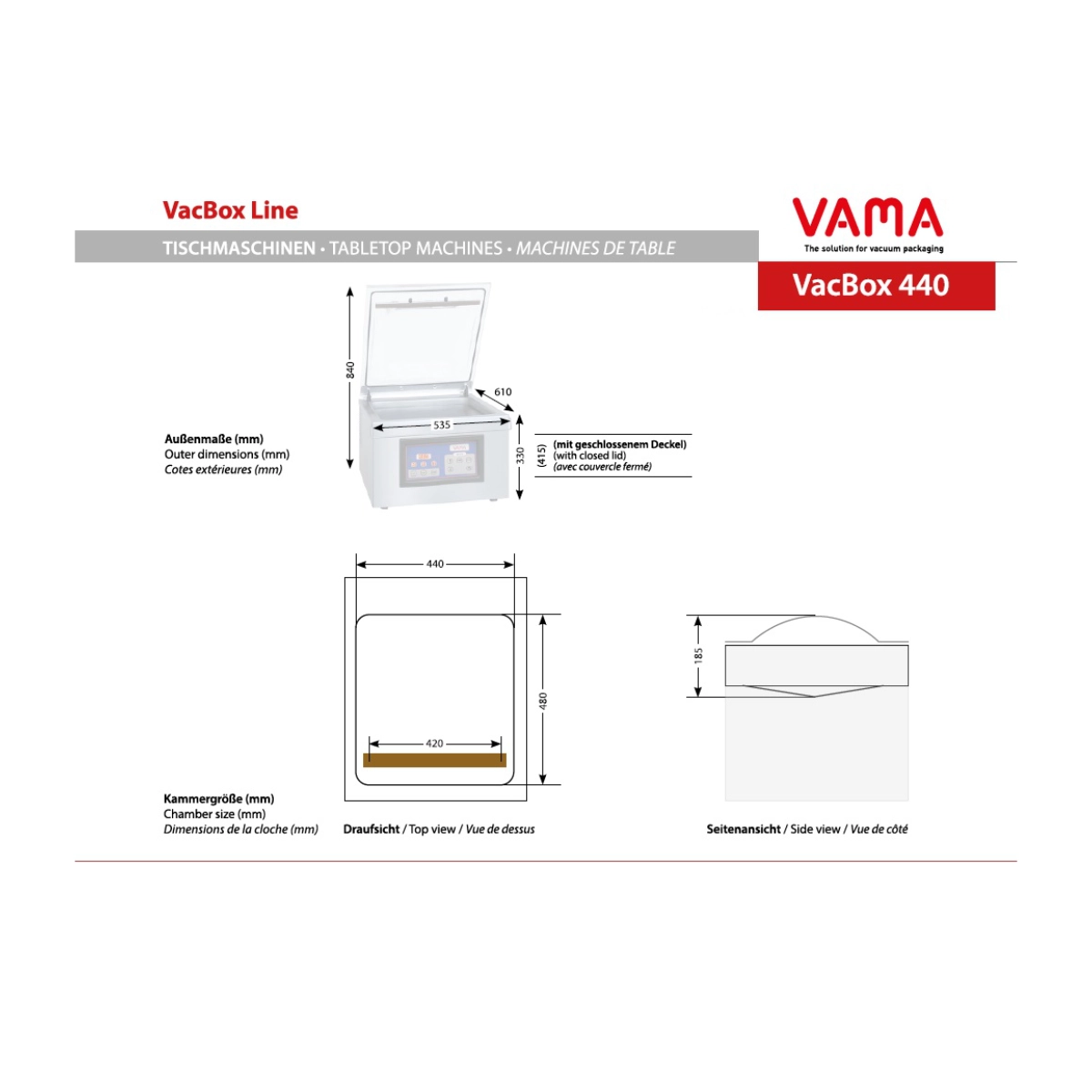Vákuumcsomagoló gép VAMA VacBox 440 - Image 3