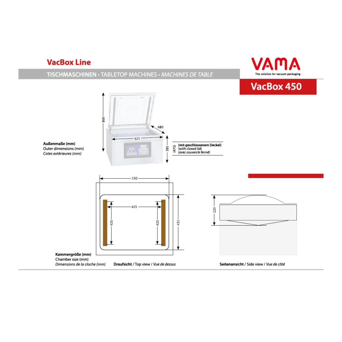 Vákuumcsomagoló gép VAMA VacBox 450 - Image 3