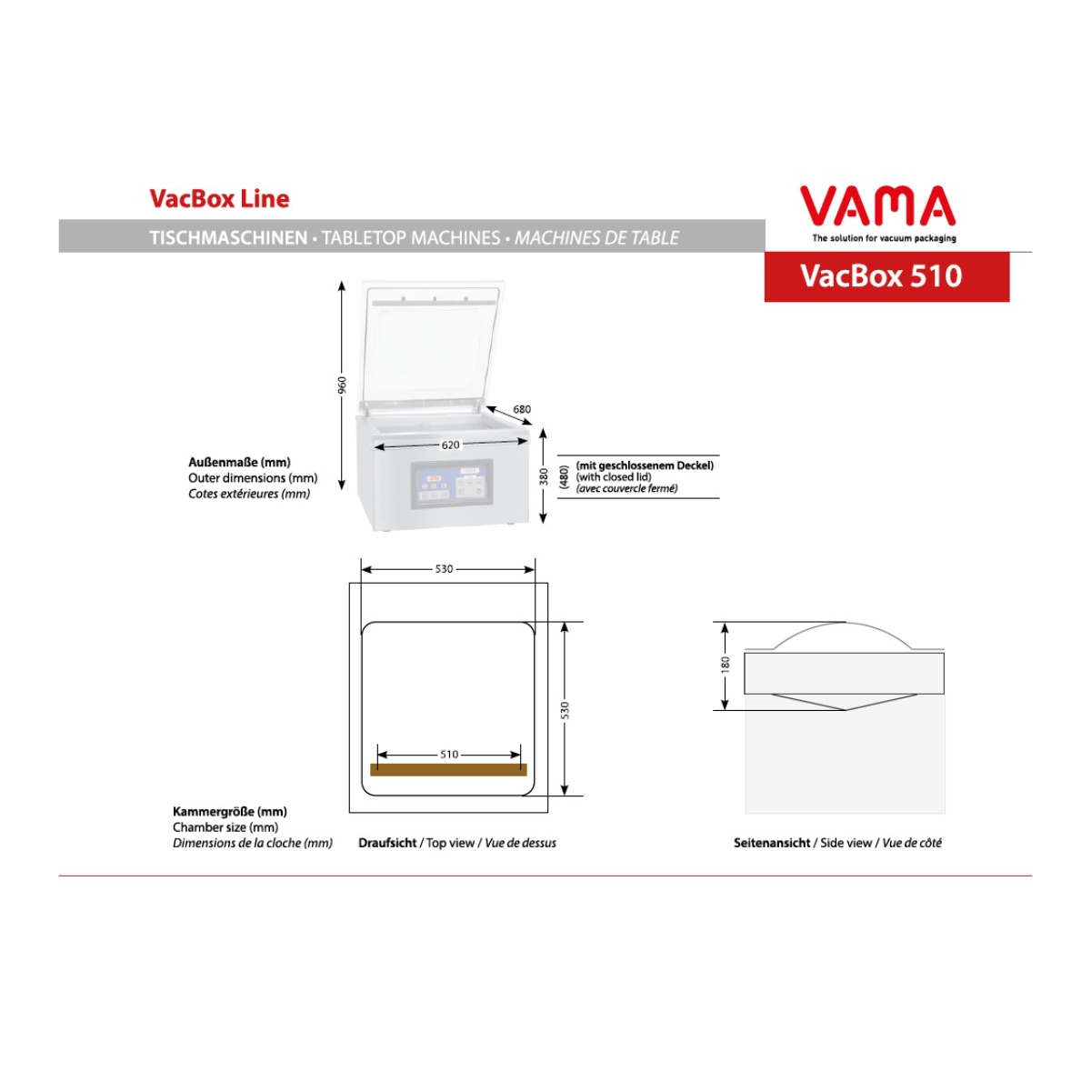 Vákuumcsomagoló gép VAMA VacBox 510 - Image 3