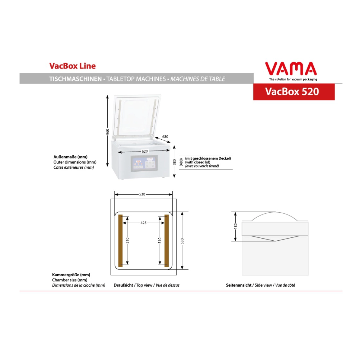 Vákuumcsomagoló gép VAMA VacBox 520 - Image 3