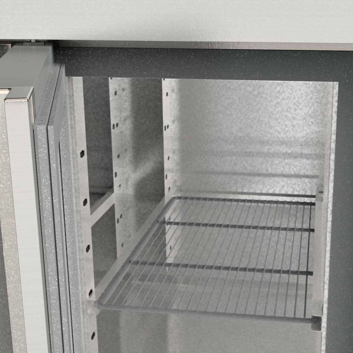 Hűtött munkaasztal 2 ajtó hátsó felhajtás GN 1/1 Vaiotec TL - Image 2