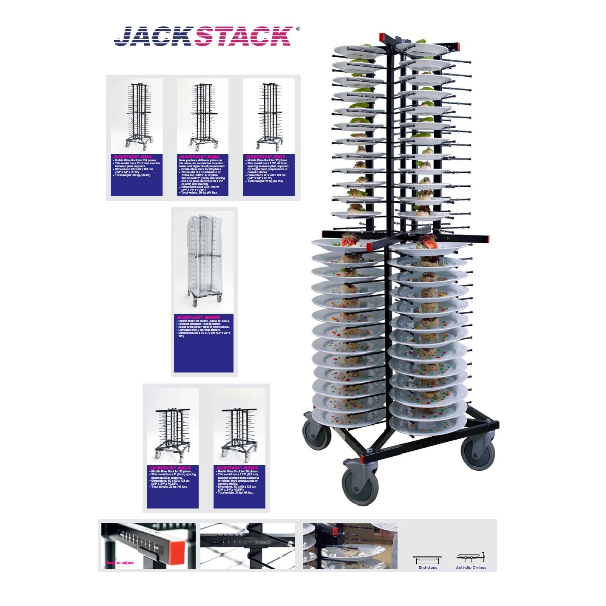 Tányérkocsi zipzáras higiéniai huzat JACKSTACK JS901PC - Image 2